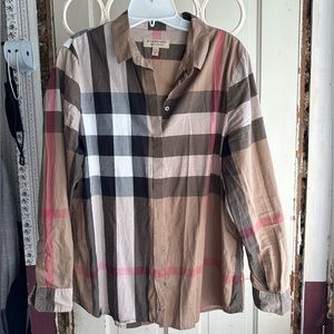 Men’s BURBERRY London England shirt Check pattern. XL